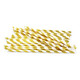Gold & White Biodegradable Paper Straws